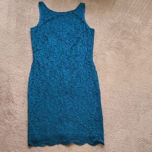 Lauren Ralph Lauren Elegant Teal Lace Dress